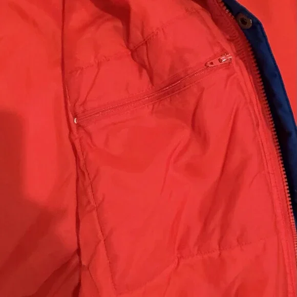 Vintage Alpine Designs Gore-Tex Jacket Mens Medium Red Blue Ski Coat Retro 90s - Picture 11 of 14